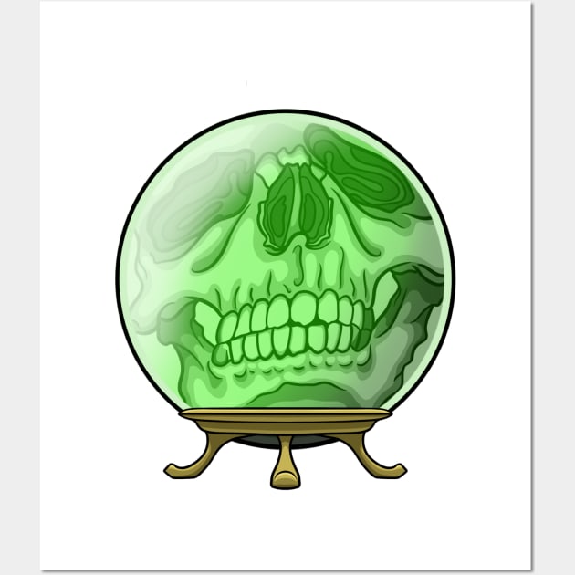 Crystal Ball Skull Wall Art by Mr_Moon